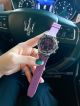 Replica Audemars Piguet Royal Oak Chronograph Watch Purple Rubber Diamond Bezel For Lady (2)_th.jpg